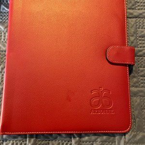 Arbonne Red Leather Portfolio